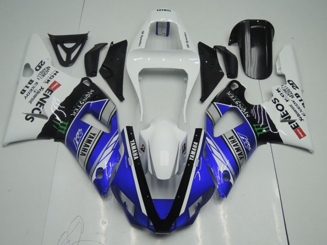 ABS 2000-2001 Blue White ENEOS Monster Yamaha YZF R1 Motor Bike Fairings UK ABS 2000-2001 Blue White ENEOS Monster Yamaha YZF R1 Motor Bike Fairings UK