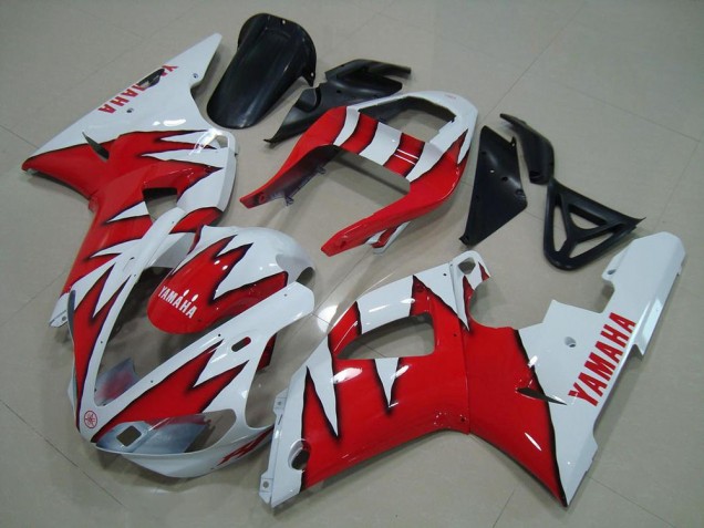ABS 2000-2001 White Red Flame Yamaha YZF R1 Motorcylce Fairings UK ABS 2000-2001 White Red Flame Yamaha YZF R1 Motorcylce Fairings UK