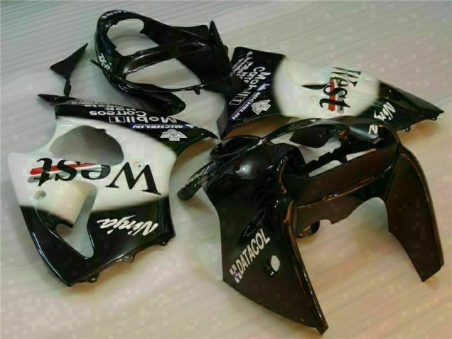 ABS 2000-2002 Black West Ninja Kawasaki ZX6R Motorcycle Fairings Kits UK ABS 2000-2002 Black West Ninja Kawasaki ZX6R Motorcycle Fairings Kits UK