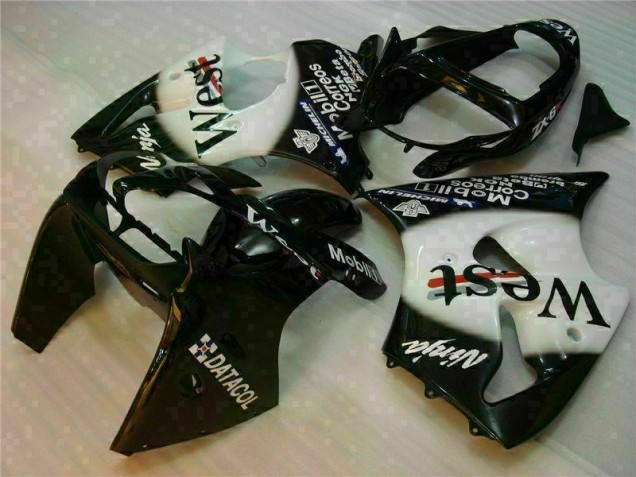 ABS 2000-2002 Black West Ninja Kawasaki ZX6R Motorcycle Fairings Kits UK ABS 2000-2002 Black West Ninja Kawasaki ZX6R Motorcycle Fairings Kits UK
