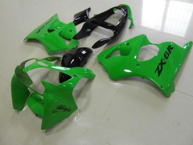 ABS 2000-2002 Green Black Tail Kawasaki ZX6R Motorbike Fairing Kits UK