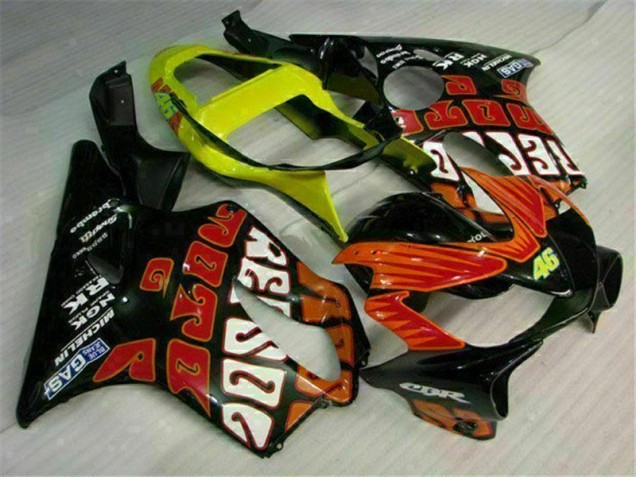 ABS 2001-2003 Orange Black Honda CBR600 F4i Replacement Motorcycle Fairings UK ABS 2001-2003 Orange Black Honda CBR600 F4i Replacement Motorcycle Fairings UK
