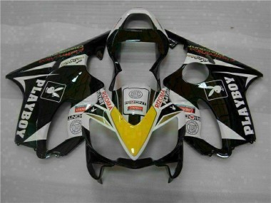 ABS 2001-2003 Yellow Silver Black Playboy Honda CBR600 F4i Motorcycle Fairing Kit UK