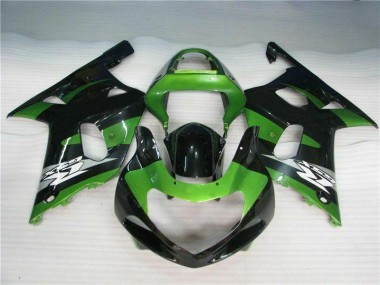 ABS 2001-2003 Green Black Suzuki GSXR 600/750 Motorbike Fairing UK
