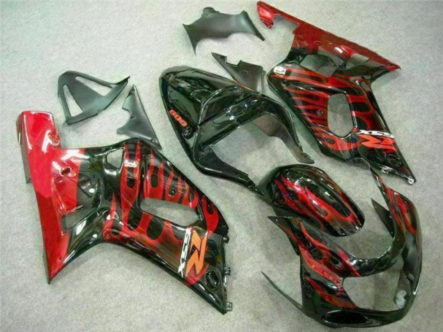 ABS 2001-2003 Red Black Suzuki GSXR 600/750 Motorcycle Fairing Kit UK ABS 2001-2003 Red Black Suzuki GSXR 600/750 Motorcycle Fairing Kit UK
