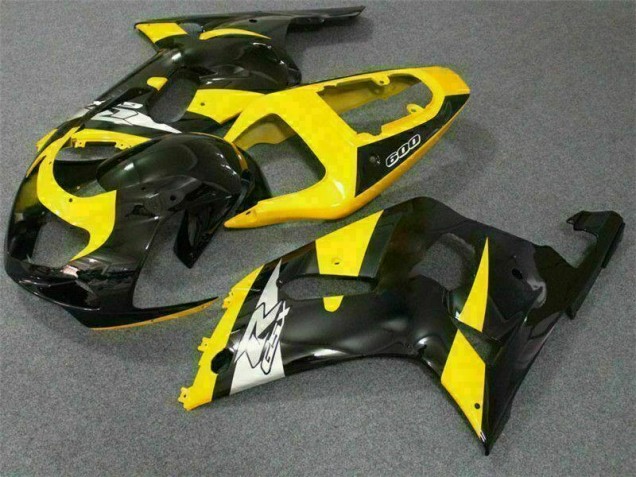 ABS 2001-2003 Yellow Black Suzuki GSXR 600/750 Motorcycle Replacement Fairings UK ABS 2001-2003 Yellow Black Suzuki GSXR 600/750 Motorcycle Replacement Fairings UK