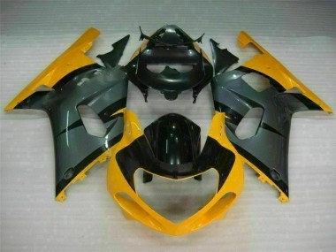 ABS 2001-2003 Black Yellow Suzuki GSXR 600/750 Bike Fairing UK