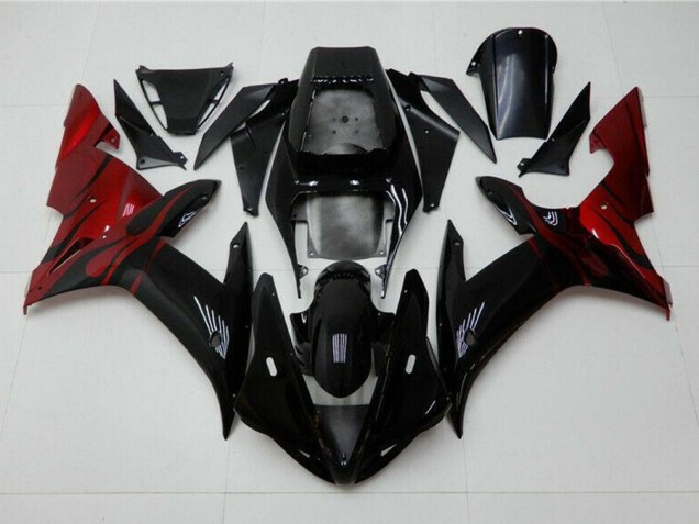 ABS 2002-2003 Black Red Yamaha YZF R1 Motorcycle Fairing UK ABS 2002-2003 Black Red Yamaha YZF R1 Motorcycle Fairing UK