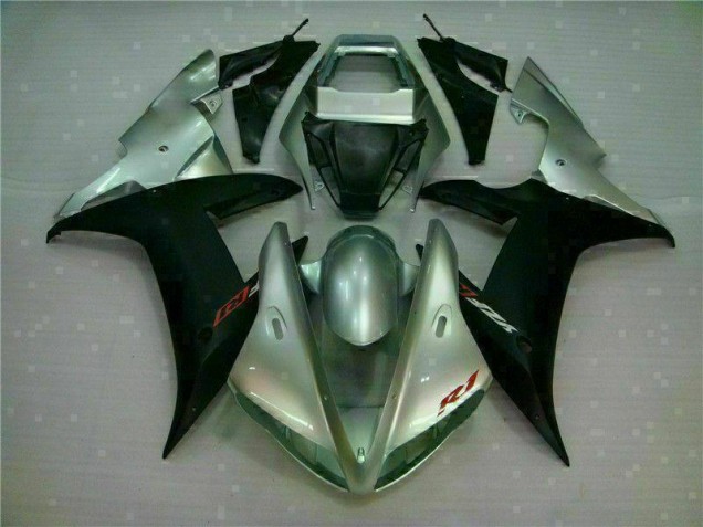 ABS 2002-2003 Silver Black Yamaha YZF R1 Motorbike Fairing Kits UK ABS 2002-2003 Silver Black Yamaha YZF R1 Motorbike Fairing Kits UK