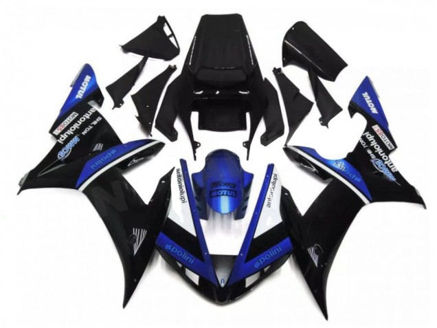 ABS 2002-2003 Black Blue Yamaha YZF R1 Bike Fairing Kit UK ABS 2002-2003 Black Blue Yamaha YZF R1 Bike Fairing Kit UK