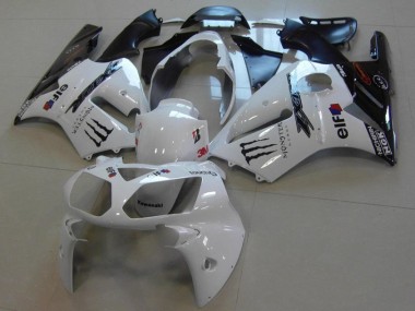 ABS 2002-2006 White Monster Kawasaki ZX12R Moto Fairings UK