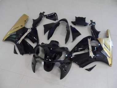 ABS 2002-2006 Black and Gold Kawasaki ZX12R Motorcycle Replacement Fairings UK