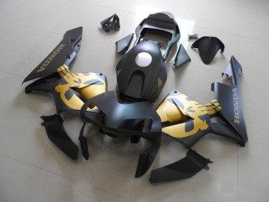 ABS 2003-2004 Black Gold Decal Honda CBR600RR Motorcycle Fairings Kit UK