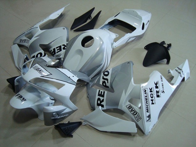 ABS 2003-2004 Repsol White Silver Honda CBR600RR Motorcycle Fairings Kits UK ABS 2003-2004 Repsol White Silver Honda CBR600RR Motorcycle Fairings Kits UK