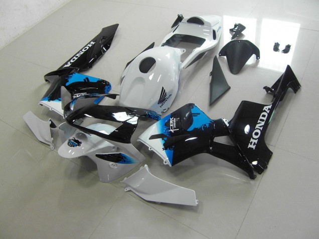 ABS 2003-2004 White Black Blue Honda CBR600RR Motorcycle Fairings Kit UK ABS 2003-2004 White Black Blue Honda CBR600RR Motorcycle Fairings Kit UK