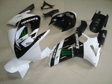 ABS 2003-2004 White Monster Kawasaki ZX6R Bike Fairings UK