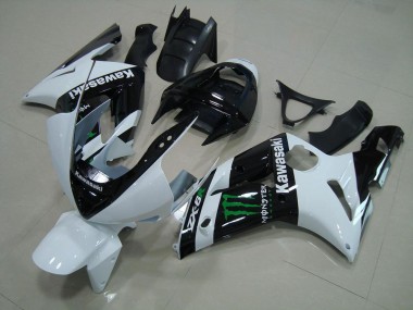 ABS 2003-2004 White Monster Kawasaki ZX6R Motorbike Fairing Kits UK