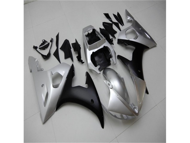 ABS 2003-2005 Silver Black Yamaha YZF R6 Motorcylce Fairings UK ABS 2003-2005 Silver Black Yamaha YZF R6 Motorcylce Fairings UK