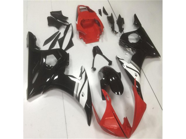 ABS 2003-2005 Red Black White Yamaha YZF R6 Motorbike Fairings UK ABS 2003-2005 Red Black White Yamaha YZF R6 Motorbike Fairings UK