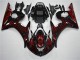 ABS 2003-2005 Black Red Flame Yamaha YZF R6 Motorcycle Fairing UK ABS 2003-2005 Black Red Flame Yamaha YZF R6 Motorcycle Fairing UK