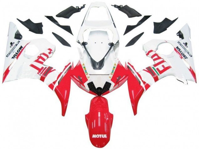 ABS 2003-2005 White Red Fiat Yamaha YZF R6 Motorbike Fairing UK ABS 2003-2005 White Red Fiat Yamaha YZF R6 Motorbike Fairing UK