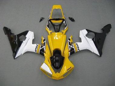 ABS 2003-2005 Yellow White Black Yamaha YZF R6 Moto Fairings UK