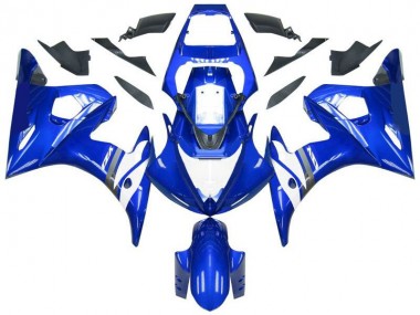 ABS 2003-2005 Blue White Yamaha YZF R6 Motor Fairings UK