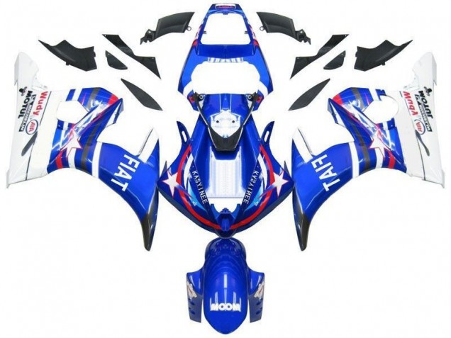 ABS 2003-2005 Blue Star Fiat Yamaha YZF R6 Motorcycle Fairing UK ABS 2003-2005 Blue Star Fiat Yamaha YZF R6 Motorcycle Fairing UK