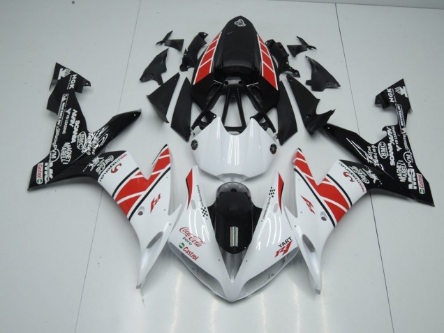 ABS 2004-2006 White Black Stickers Yamaha YZF R1 Motorbike Fairing UK ABS 2004-2006 White Black Stickers Yamaha YZF R1 Motorbike Fairing UK