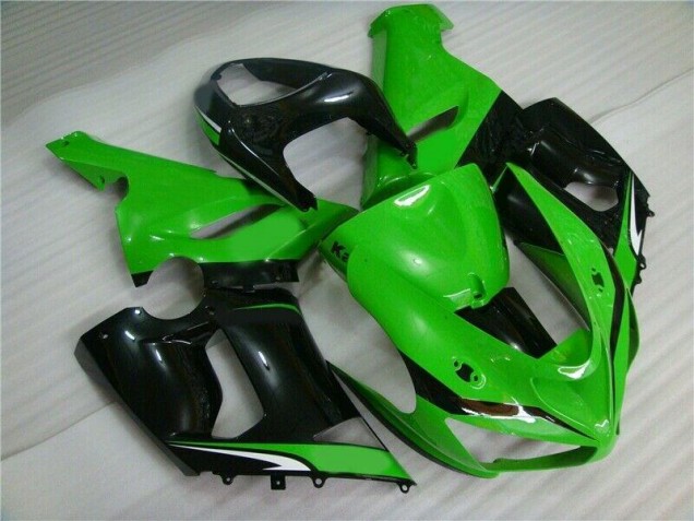 ABS 2005-2006 Green White Black Kawasaki ZX6R Motorcyle Fairings UK ABS 2005-2006 Green White Black Kawasaki ZX6R Motorcyle Fairings UK