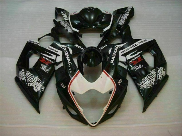 ABS 2005-2006 White Black Suzuki GSXR 1000 Motorcycle Fairings Kit UK ABS 2005-2006 White Black Suzuki GSXR 1000 Motorcycle Fairings Kit UK