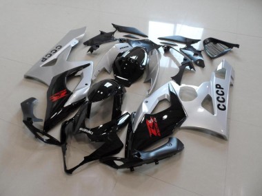 ABS 2005-2006 Silver Black Suzuki GSXR 1000 Moto Fairings UK