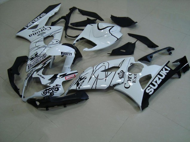 ABS 2005-2006 White Corona Suzuki GSXR 1000 Motorcycle Replacement Fairings UK ABS 2005-2006 White Corona Suzuki GSXR 1000 Motorcycle Replacement Fairings UK