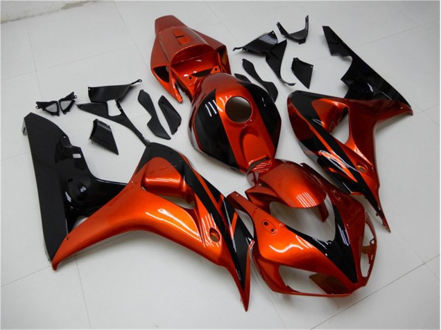 ABS 2006-2007 Orange Black Honda CBR1000RR Motorcycle Fairings Kit UK