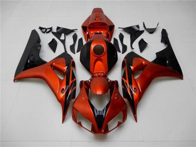 ABS 2006-2007 Orange Black Honda CBR1000RR Motorcycle Fairings Kit UK