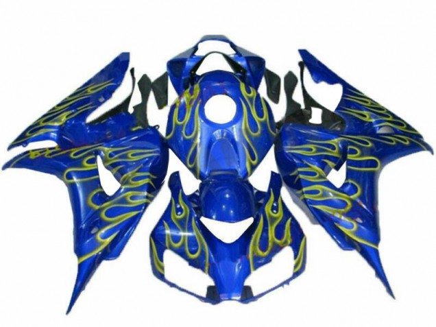 ABS 2006-2007 Yellow Flame Blue Honda CBR1000RR Replacement Fairings UK ABS 2006-2007 Yellow Flame Blue Honda CBR1000RR Replacement Fairings UK
