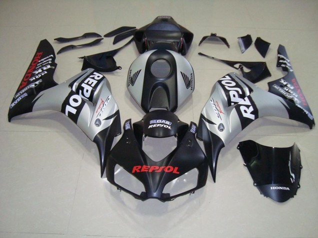 ABS 2006-2007 Matte Black Silver Repsol Honda CBR1000RR Motorcycle Fairing UK ABS 2006-2007 Matte Black Silver Repsol Honda CBR1000RR Motorcycle Fairing UK