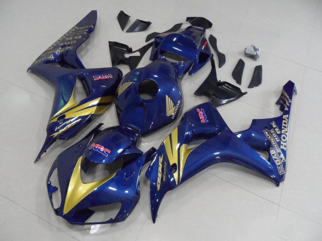 ABS 2006-2007 Dark Blue with Gold Stripe Honda CBR1000RR Motorcycle Fairing Kits UK ABS 2006-2007 Dark Blue with Gold Stripe Honda CBR1000RR Motorcycle Fairing Kits UK