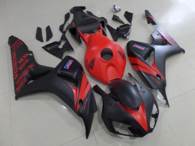 ABS 2006-2007 Red and Matte Black Honda CBR1000RR Motor Fairings UK