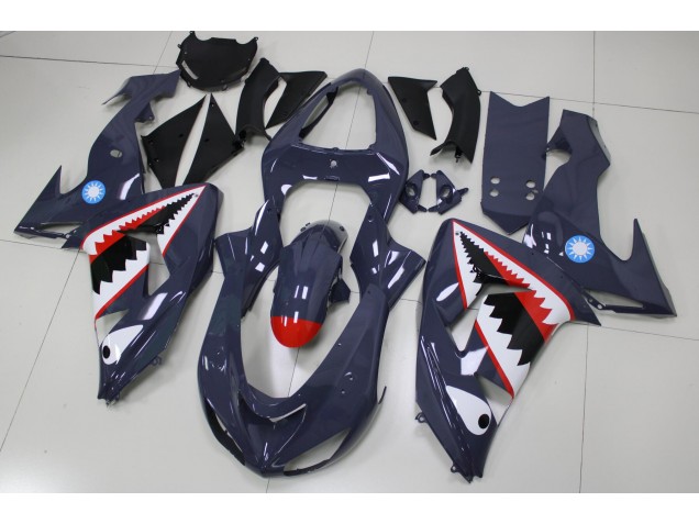 ABS 2006-2007 Grey Shark Kawasaki ZX10R Replacement Fairings UK ABS 2006-2007 Grey Shark Kawasaki ZX10R Replacement Fairings UK
