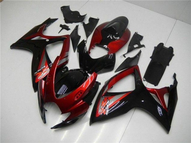 ABS 2006-2007 Red Black Suzuki GSXR 600/750 Motor Bike Fairings UK