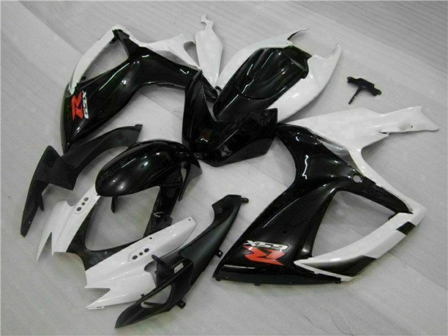 ABS 2006-2007 White Black Suzuki GSXR 600/750 Motorcycle Fairings Kit UK ABS 2006-2007 White Black Suzuki GSXR 600/750 Motorcycle Fairings Kit UK