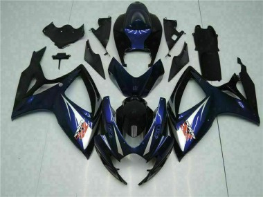 ABS 2006-2007 Black Blue Suzuki GSXR 600/750 Bike Fairings UK