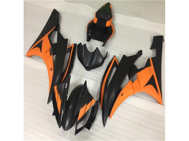 ABS 2006-2007 Orange Black Yamaha YZF R6 Bike Fairings UK