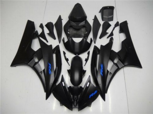 ABS 2006-2007 Black Blue Yamaha YZF R6 Bike Fairing Kit UK