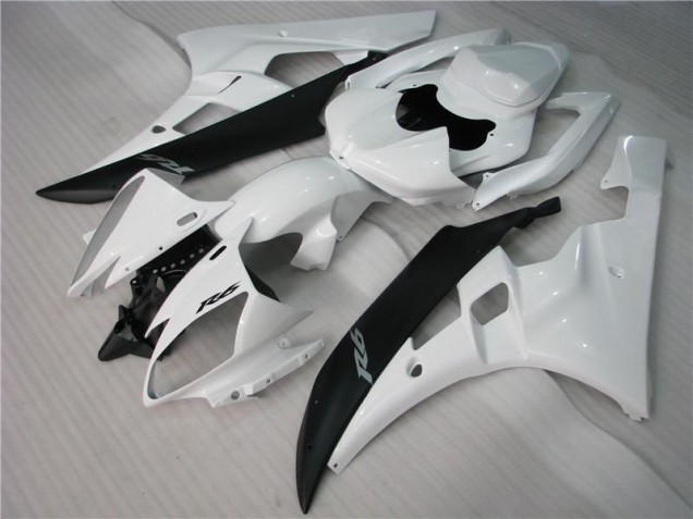 ABS 2006-2007 White Black Yamaha YZF R6 Motorcycle Bodywork UK ABS 2006-2007 White Black Yamaha YZF R6 Motorcycle Bodywork UK