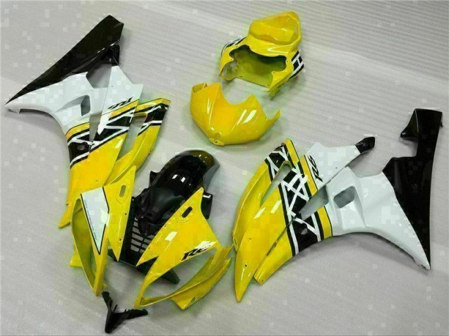 ABS 2006-2007 Yellow White Black Yamaha YZF R6 Motorcylce Fairings UK ABS 2006-2007 Yellow White Black Yamaha YZF R6 Motorcylce Fairings UK
