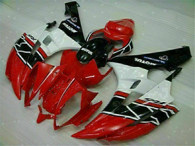 ABS 2006-2007 Red White Yamaha YZF R6 Motorcycle Fairings UK ABS 2006-2007 Red White Yamaha YZF R6 Motorcycle Fairings UK