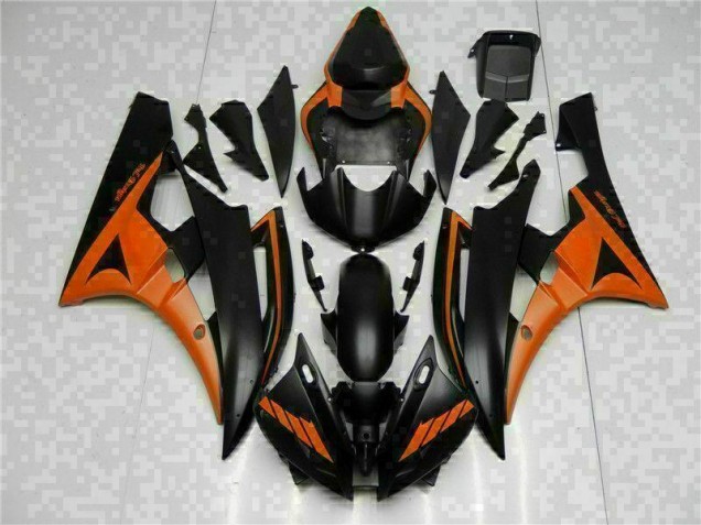 ABS 2006-2007 Orange Black Yamaha YZF R6 Bike Fairing UK ABS 2006-2007 Orange Black Yamaha YZF R6 Bike Fairing UK