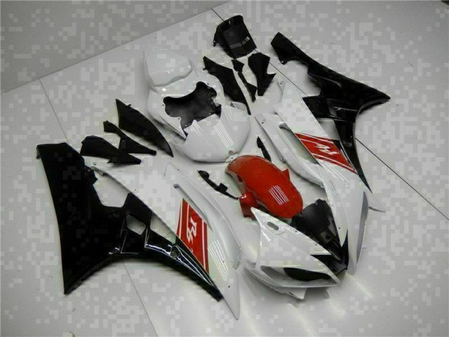 ABS 2006-2007 White Black Yamaha YZF R6 Motorbike Fairing UK ABS 2006-2007 White Black Yamaha YZF R6 Motorbike Fairing UK